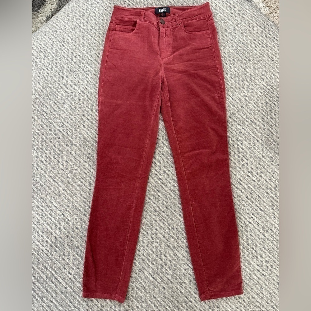 PAIGE BY ANTHTOPOLOGIE Hoxton Ankle maroon corduroy pants, NWOT!